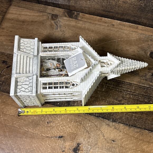 Raz Imports Holiday Water Lanterns Lighted Water Church Snowglobe Silent Night - Picture 8 of 9